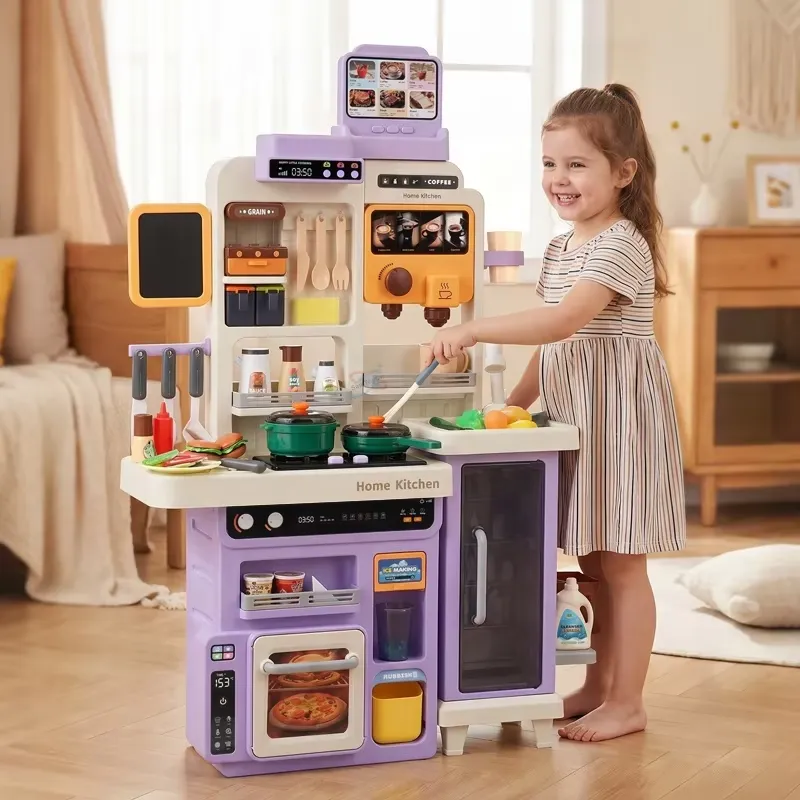 Kids Toys Kitchen Set - 90cm Großes Spielküchen-Set für Kinder mit