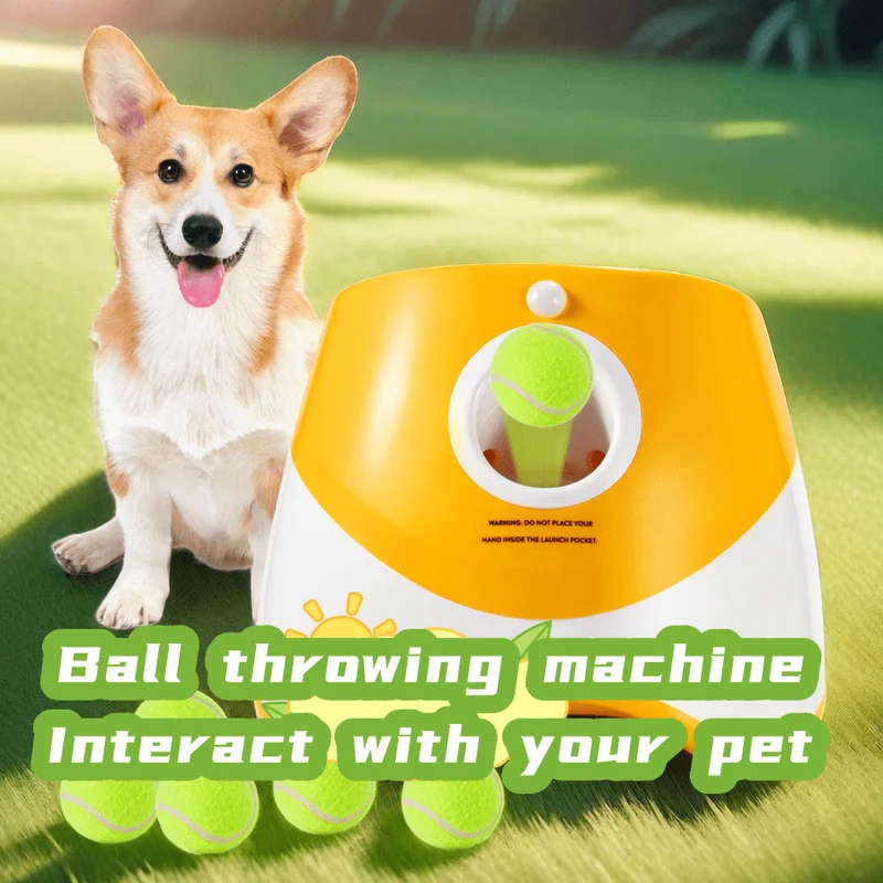 Catapult Launcher Toy - Automatischer Hundewurfautomat, Hundespielzeug, Tennisball-Wurfmaschine, interaktives Wurfspiel,