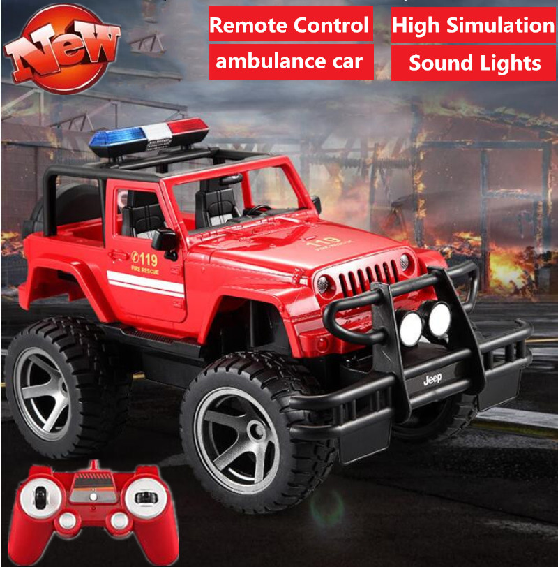 Kids Toys Under 50 - Großer Krankenwagen 2.4G 4WD Ferngesteuertes Stadträumungsfahrzeug