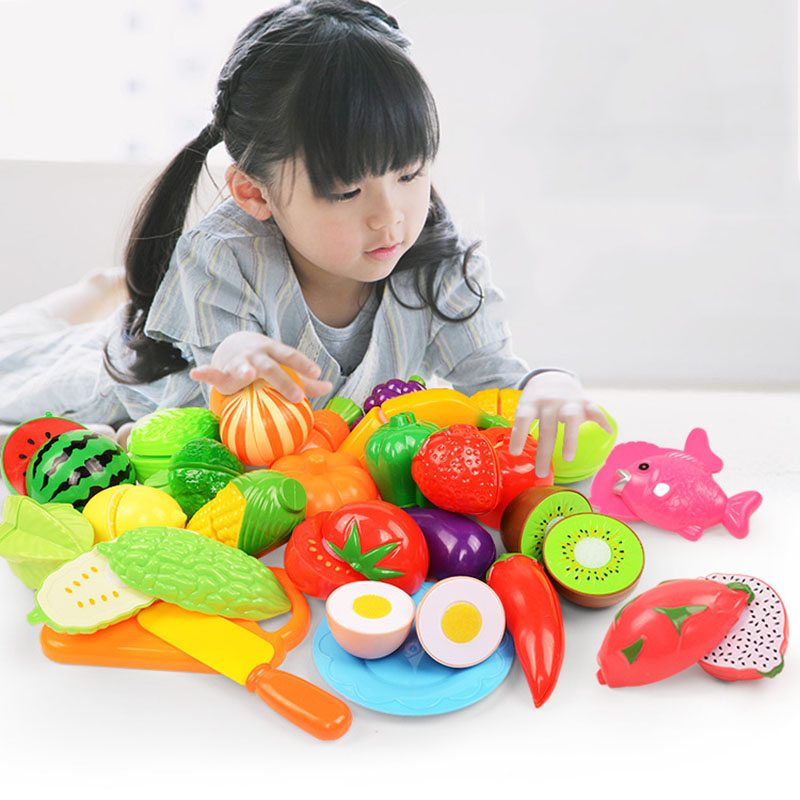 Kids Toys Kitchen Set - Kinder-Fruchtschneidespielzeug und Gemüse-Set für Kinder, Rollenspiel-Simulationsküchenspielzeug,