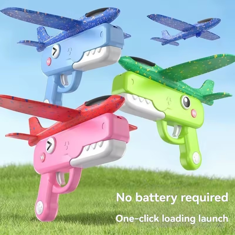 Catapult Launcher Toy - Dinosaurier-Schaumstoff-Flugzeug-Werfer-Spielzeug Schaumstoff-Segelflugzeuge Outdoor-Flugkatapult-Flugzeug-Spielzeug Schaumstoff-Flugzeug-Spielzeug
