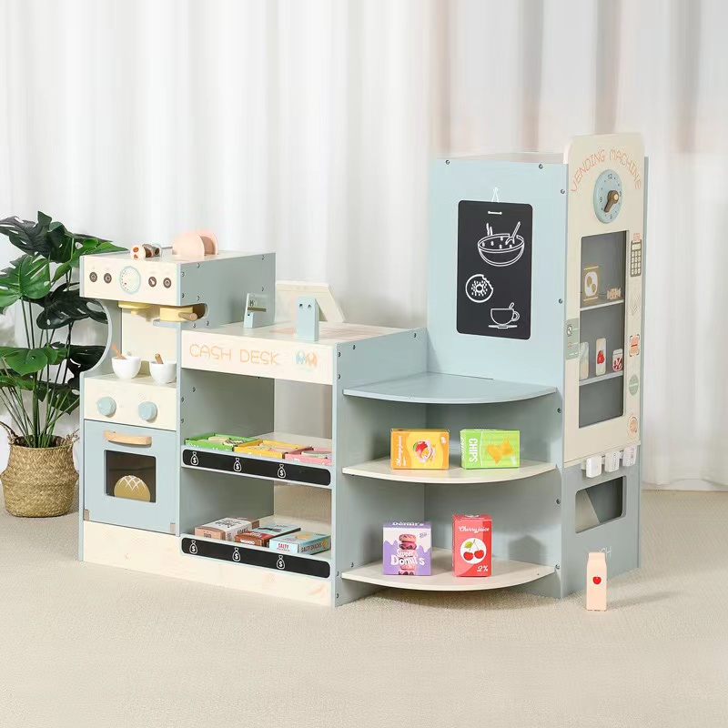 Kinder-Holz-Supermarkt-Spielse – Toy Cash Register Bewertung und Preis