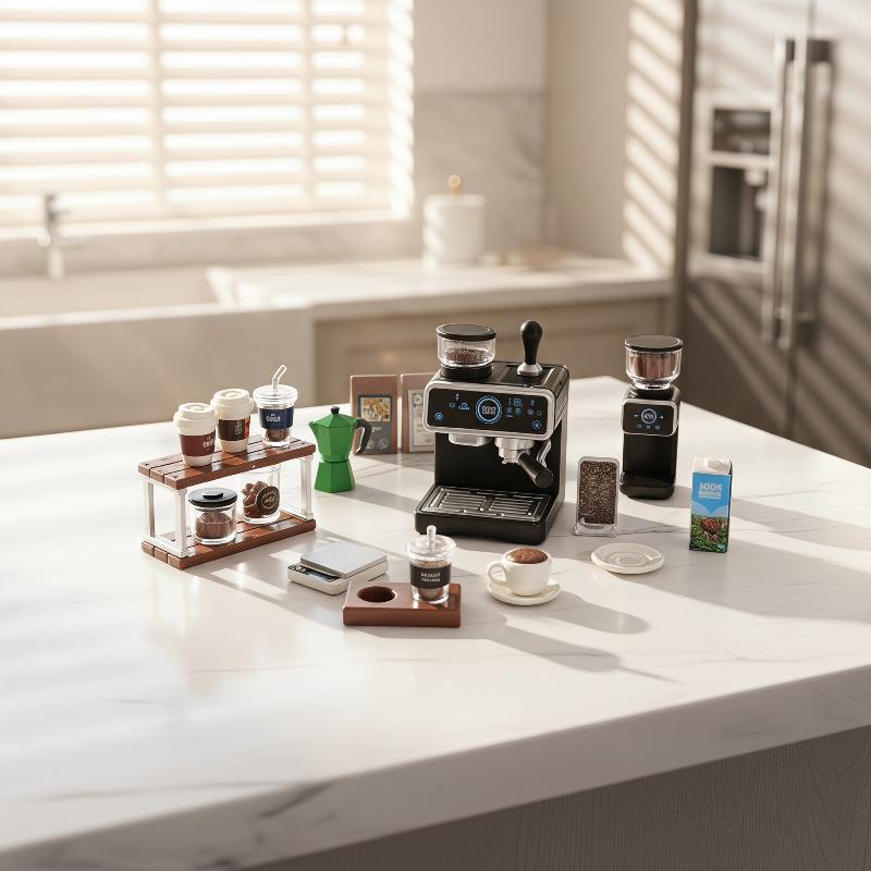 1:12 Puppenhaus-Miniatur-Kaffe – Kids Toys Kitchen Set Bewertung und Preis